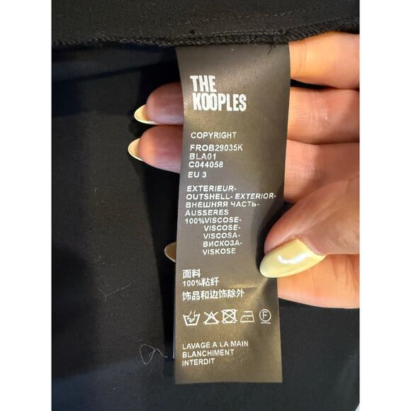 The Kooples Black Leather Slip Dress Size 3‎ EU - Picture 4 of 5